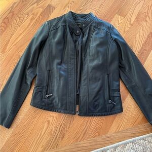 Bernardo Black Leather Jacket